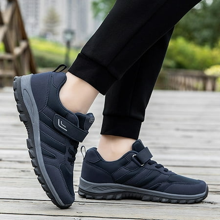 

Cathalem Sneaker Mens Shoes Men s Simple And Fashionable Flying Woven Round Head Solid Color Lightweight Breathable Soft Bottom Technicalsportshoe Dark Blue 11.5