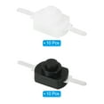 thumbnail image 3 of Interruptor de Botón de Auto-bloqueo Uxcell, 20 Pcs Pin Recto On/Off DC 30V 1A Interruptor de Control Micro, Negro/Blanco, 3 of 5