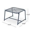 thumbnail image 5 of GDF Studio Douglas Outdoor Modern Metal 3 Piece Chat Set, Matte Navy Blue, 5 of 13