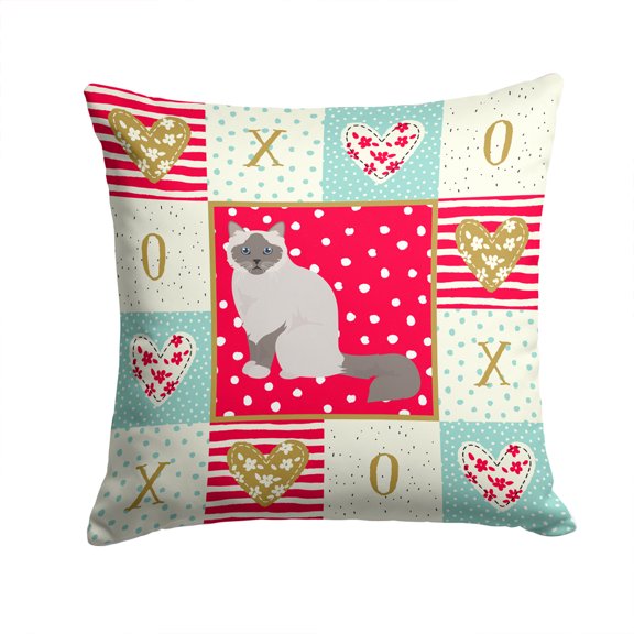 Birman Cat Love Fabric Decorative Pillow
