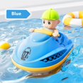 thumbnail image 3 of Baby bath water toy - Wind-up Motorboat Bath Toy, Windup Speedboat Water Toy Fast Boat Bathtub Toy Jet Ski Tub Toy for Kids (blue), 3 of 5