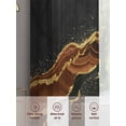 thumbnail image 6 of Brown Marble Sheer Curtains 72 Inch Length 2 Panels Set, Gold Abstract Vintage Modern Ombre Art Voile Window Treatment Rod Pocket Curtains Sheers Drapes for Bedroom/Living Room/Kitchen 52"x72"x2, 6 of 7
