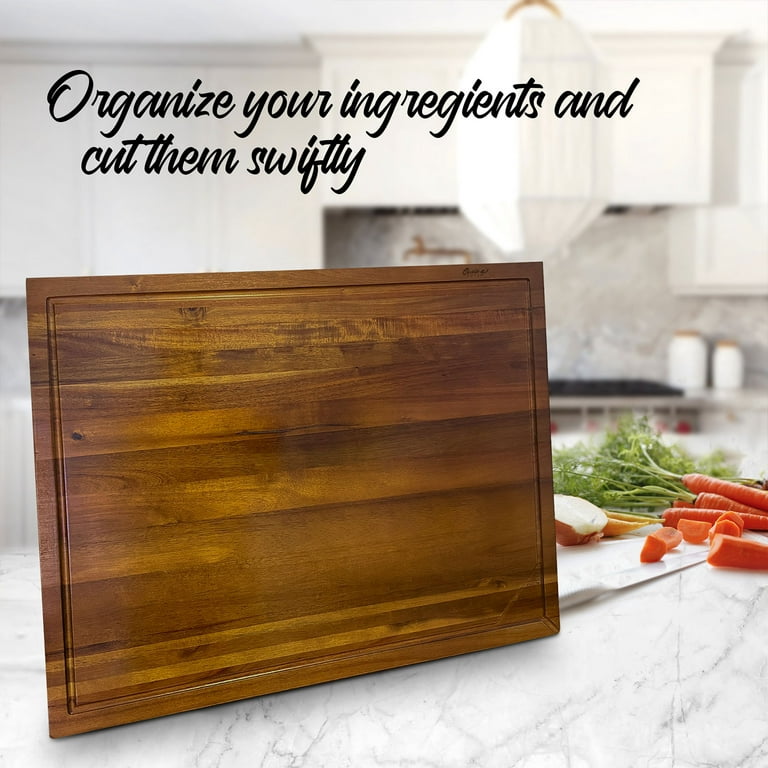 Cucina Green 30 inches Noodle Board, Stove Top Cover, Acacia Wood