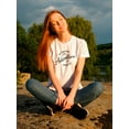 thumbnail image 2 of Adventure Is Calling Graphic Quote Women White T-Shirt, Female Medium, 2 of 4