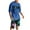 Blue, variant on Miqool Men's 2 Piece Vacation Beach Outfits Tropical Print Hawaiian Short Sleeve T-Shirt Graphic Tees and Shorts Set Summer Tracksuits
