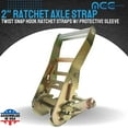 thumbnail image 6 of Mega Cargo Control USA 2" x 8' Axle Ratchet Strap W/ Snap Hook - (2-Pack) - WLL: 3333 lbs, 6 of 6