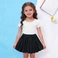 thumbnail image 2 of NAISIBABY Girls Athletic Skirt, Mesh Tiered A-Line High Rise Kids Dance Pleatd Mini Skirt Black Size 12, 2 of 7
