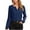 Dark Blue, variant on Amzcrzy Womens Tops Solid Color V Neck Shirts for Women Casual Soft Long Sleeve Blouses for Women Fashion Formal Dress Shirts