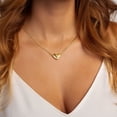 thumbnail image 2 of Turandoss 14K Gold Plated Dainty Heart Pendant Necklace for Women Girls Cute Love Chunky Choker Adjustable Chain Jewelry Trend Birthday Gifts for Women, 2 of 7