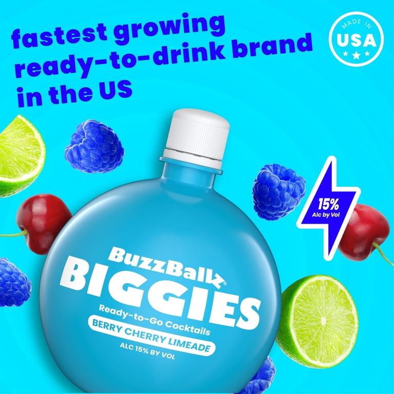 BuzzBallz Berry Cherry Limeade 1.75L Can Ready-to-Drink Cocktail