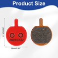 thumbnail image 2 of 2set Disc Brake Pad 0.91" x 1.14" Semi-Metallic Bike Brake Pads for BB7 M355 M446 M640 Mountain Road Bikes, Red, 2 of 7