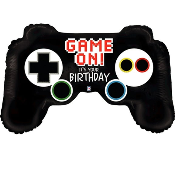 36 inch Game Controller Birthday Betallic Foil Mylar Balloon - Party Supplies Decorations