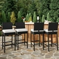 thumbnail image 7 of Ataucjin Patio Wicker Barstools With Cushions, Outdoor Wicker Bar Stools Set of 2, Outdoor Rattan Bar Height Stool Set Armless for Backyard, Poolside, 7 of 7