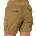 thumbnail image 3 of Women's Pants Casual Stretch Cargo Shorts Summer Loose Hiking Shorts With Pockets Trousers, 3 of 5
