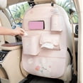 thumbnail image 2 of Cute Panda Leather Car Backseat Organizer 1 Pack,  Car Seat Back Protectors with Clear Tablet Holder and Storage Pockets, Suitable for Car Seat (18.11×26.38 in), 2 of 7