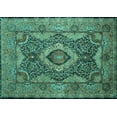 thumbnail image 1 of Ahgly Company Indoor Rectangle Medallion Turquoise Blue Traditional Area Rugs, 3' x 5', 1 of 4