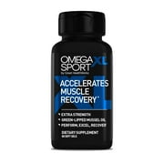 OmegaXL Sport Extra Strength Muscle Recovery Supplement and Respiratory Support Supplement - Improves DOMS and ROM, Clinically Supported Green-Lipped Mussel Oil (60 Softgels)