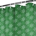 thumbnail image 3 of Green Christmas Snowflake Pattern Shower Curtain 36"x72" ,Bathroom Decorative Shower Curtains Set with 12 Hooks,Modern Waterproof Washable Shower Curtain, 3 of 6