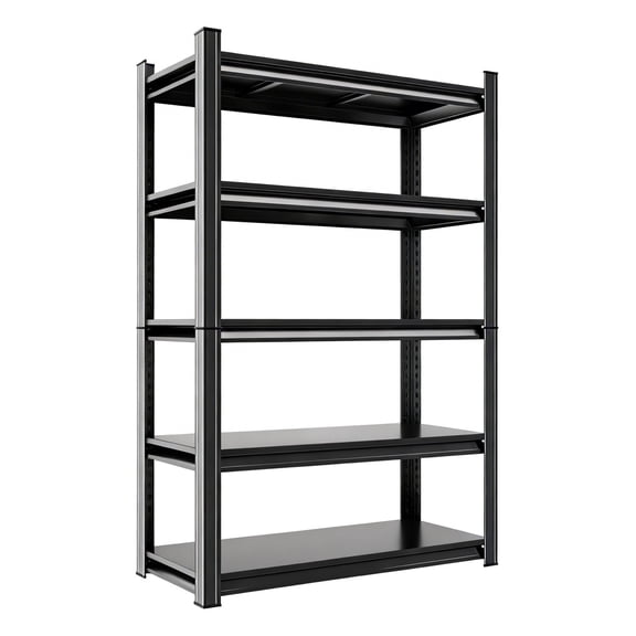 Industrial 5-Tier Metal Shelving, 2000 lbs Heavy Duty Adjustable Garage Storage Shelf Unit, Utility Rack for Warehouse, Basement, Kitchen, Office | 36"W x 18"D x 72"H