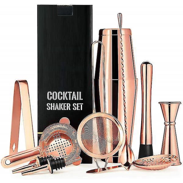 11-piece Boston Cocktail Drink Shaker Set Made From 304 Stainless Steel Bar Tools Bartender Kit