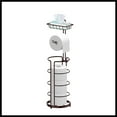 thumbnail image 1 of Auledio Metal Toilet Paper Holder Freestanding Storage with Top Shelf Storage for Bathroom, Bronze, 1 of 7