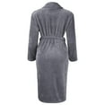 thumbnail image 4 of Baberdicy Women's Coral Fleece Hooded Bathrobe, Winter Thick Flannel Long Sleeve Pajama Dress with Pocket , Plush Fleece Bathrobe, Hooded Lounge Robe, Cozy Home Wear Grey Xl, 4 of 5