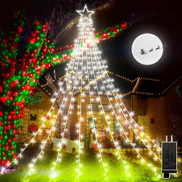8 Modes Waterproof Christmas Tree Lights for Xmas Tree Wedding Party  Bedroom Room Wall Decoration