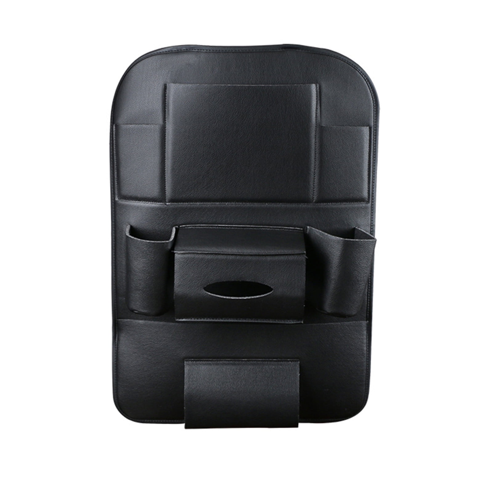 LSLJS Car Seat Organizers, Leather Backseat Protector with 7 Storage Pocket, Waterproof Vehicles Rear Hanging Storage Shelf Back Seat Storage Bag Kick Mats Universal Interior Accessories For Men Women
