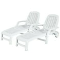 thumbnail image 2 of Gymax Set of 2 Patio Adjustable Chaise Lounge Chair Folding Recliner w/ Wheels, 2 of 10
