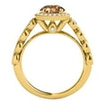 thumbnail image 3 of Mauli Jewels Rings for Women 1.20 Carat Diamond And Moragnite Ring 4-prong 14k Yellow Gold, 3 of 6