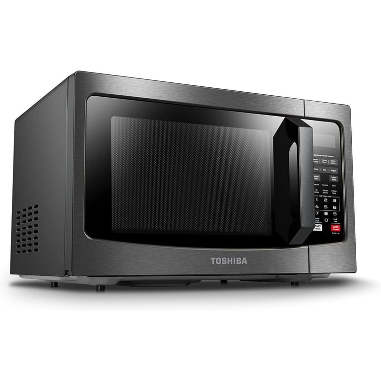 Toshiba 1.2 Cu.ft Microwave Oven, Black Stainless Steel, with