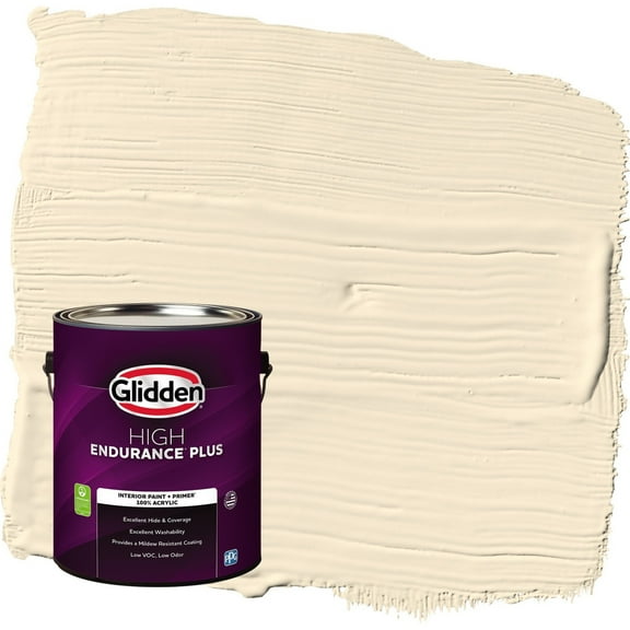 Glidden HEP Magnolia Blossom / Yellow Eggshell Interior Paint with Primer, 1 Gallon