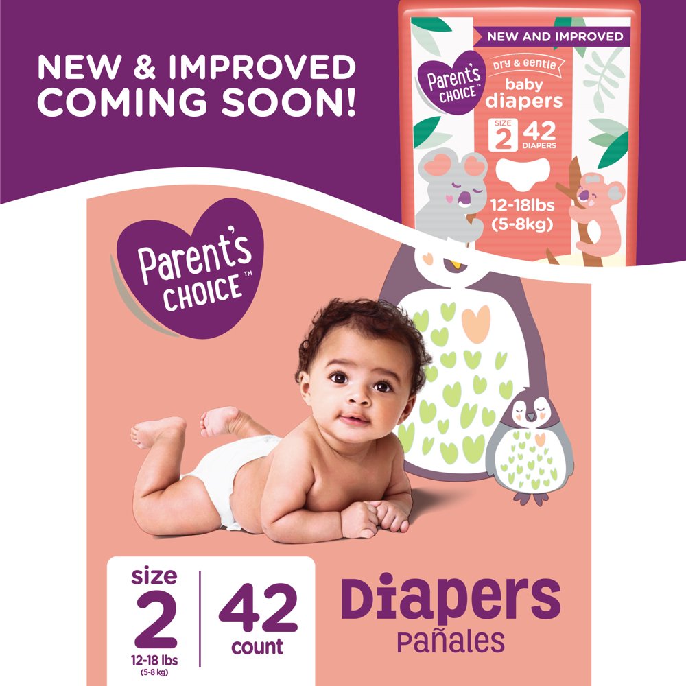 Parent's Choice Diapers, Size 2, 42 Diapers