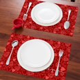 thumbnail image 2 of Rdsfhsp Valentines Day Placemats Set of 4 Red Heart Place Mats for Dining Table Home Holiday Party Decorations 12x18 Inch, 2 of 5
