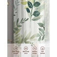 thumbnail image 6 of Green Leaves Sheer Curtains 72 Inch Length 2 Panels Set Window Treatments, Summer Botanical Farmhouse Watercolor Leaf Rod Pocket Semi Curtains for Living Room/Bedroom/Kitchen Décor, 104"W x 72"L, 6 of 7