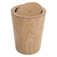 thumbnail image 2 of Bote de Basura Redondo de Madera, Cesto de Basura para Cocina Y Oficina, Dormitorio, Baño, Herramientas de Limpieza, Cestas de Almacenamiento Decorati columpio madera 2 Soledad bote de basura redondo, 2 of 2