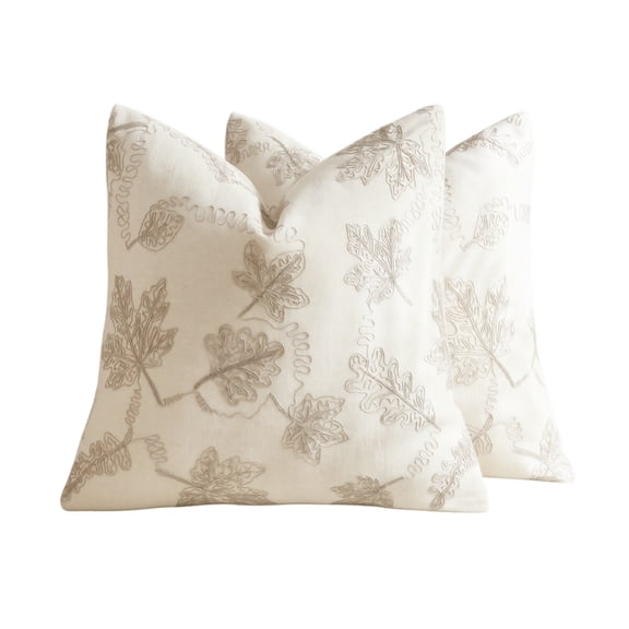 ZZAIXHL Autumn Decorative Pillows for Bed 18x18 inch Set of 1 Fall Beige Embroidered Pumpkin Case Thanksgiving Pillows for Sofa Couch