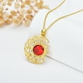 thumbnail image 3 of AOBOCO Crescent Necklace for Women 18K Gold Plated Moon and Sun Pendant with Natural Gemstone Christmas Birthday Jewelry Gifts for Women, 3 of 5