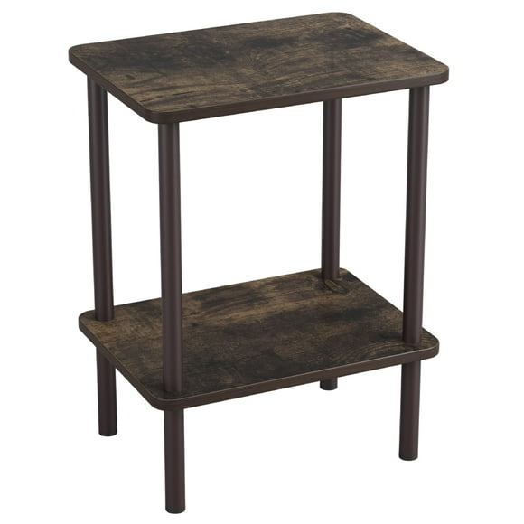 Mesa Apicizon de 2 niveles, lateral pequeño con estante de almacenamiento