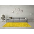 thumbnail image 3 of Ahgly Company Indoor Square Oriental Yellow Traditional Area Rugs, 7' Square, 3 of 4
