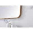 thumbnail image 4 of Soft corner metal rectangular mirror 36x40 inch in Brass, 4 of 9