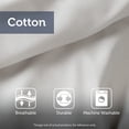 thumbnail image 5 of Farmhouse Cotton Jacquard Bedding Sets Ivory/Charcoal Full/Queen Comforter with Shams, 5 of 8