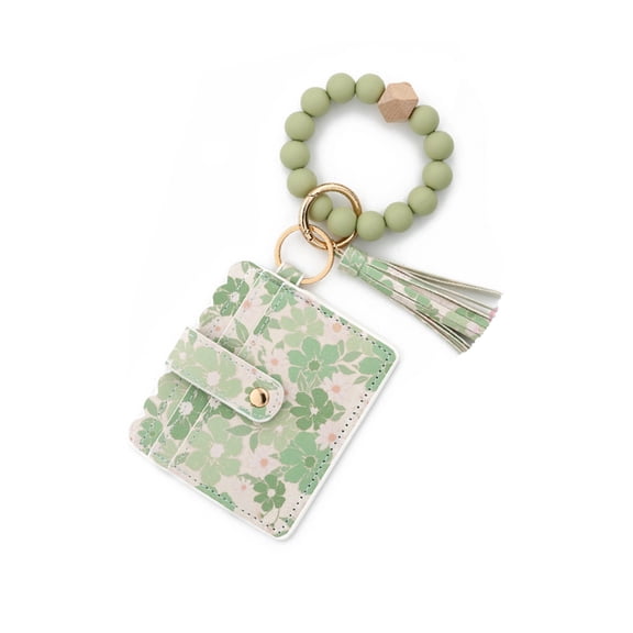 Yokua Wallet Keychain Wristlet for Women,Slim Credit Card Holder Purses Keychain