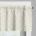 thumbnail image 3 of Ambesonne Beige Valance Pack of 2, Abstract Floral Stars, 42"X12", Tan White, 3 of 5