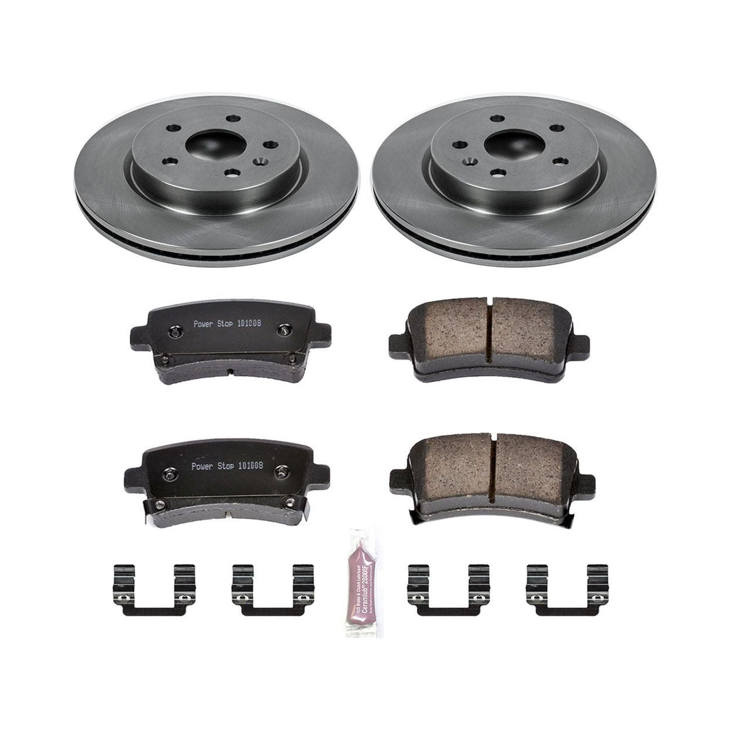 Power Stop Rear Stock Replacement Brake Pad and Rotor Kit KOE5547