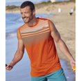 thumbnail image 4 of Atlas For Men - Camiseta Sin Mangas Deportivo para Hombre - Pack de 3 (Blanco, Naranja, Verde Esmeralda), 4 of 5