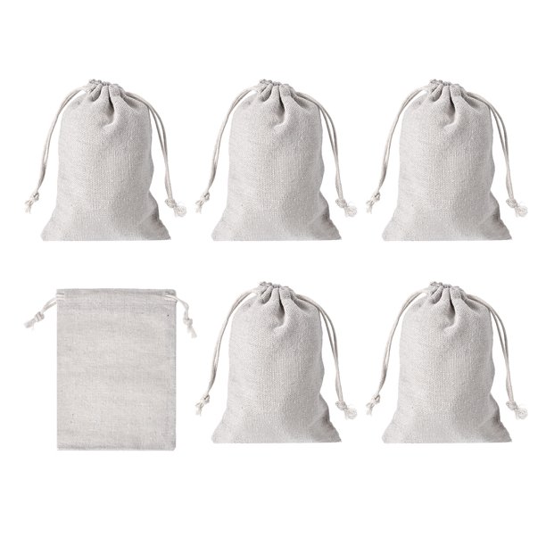 Bolsas de monedas tejidas REGAL de 6"x4", 6 piezas, bolsas de tránsito para cambio, Estilo 1, Blanco