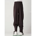 thumbnail image 3 of CHICTRY Kids Boys Medieval Renaissance Pirate Cosplay Costume Ankle Banded Lace-up Tapered Pants A Brown 2-4, 3 of 7