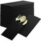 thumbnail image 1 of Paquete de 50 servilletas de papel tipo tela predobladas NEGRAS para cena, boda o fiesta [cubiertos no incluidos], 1 of 5