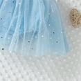 thumbnail image 5 of Riecok Baby Girl Summer Princess Romper Dress Headband Set Flutter Sleeve Sequin Smocked Ruffles 0-18 Months Blue 3 M, 5 of 8